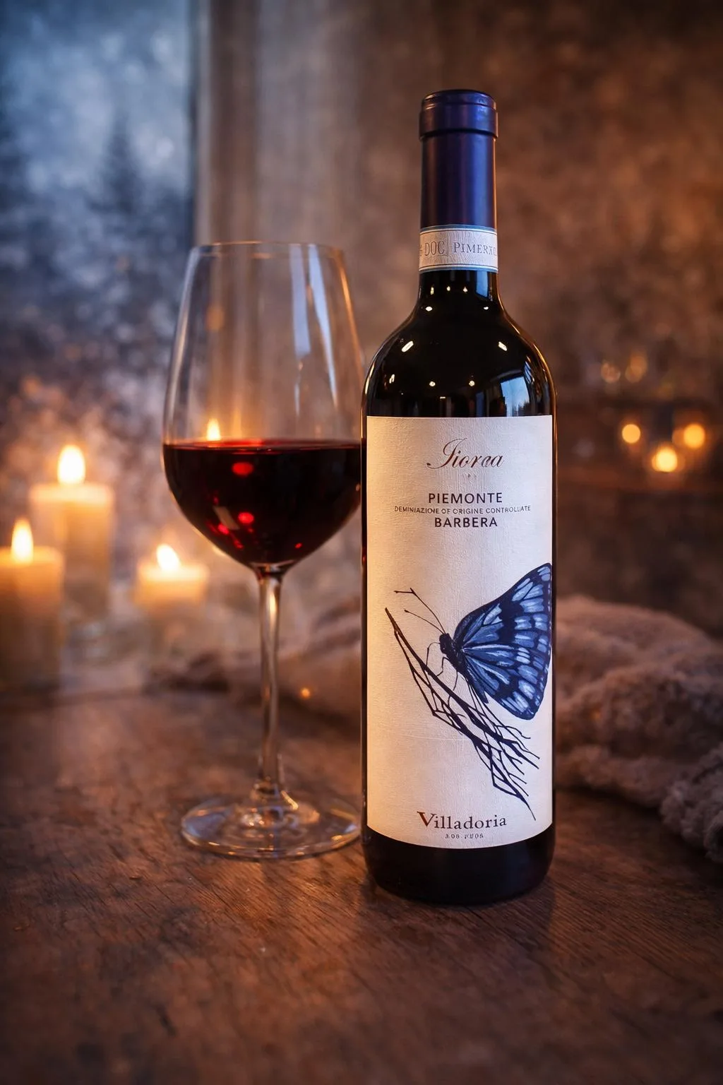 Wino w ciepłym świetle